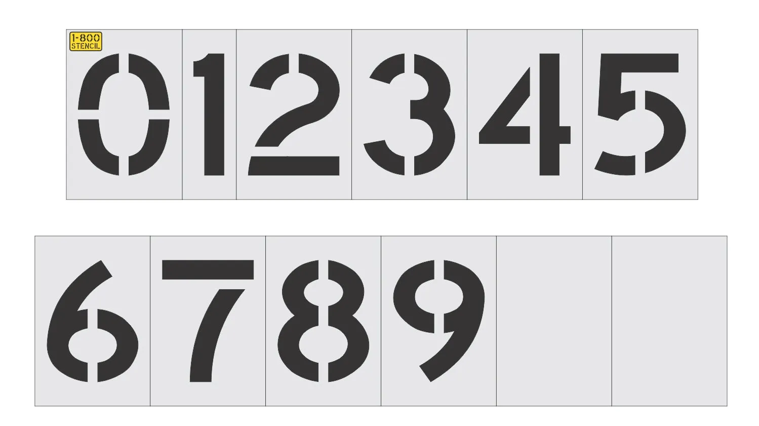 10" Number Kit Stencil