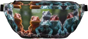 4 colorful lizards Unisex Fanny Pack  Ideal for Travel, Running, Hiking, Walking, Workout, Fashionable & Large Capacity