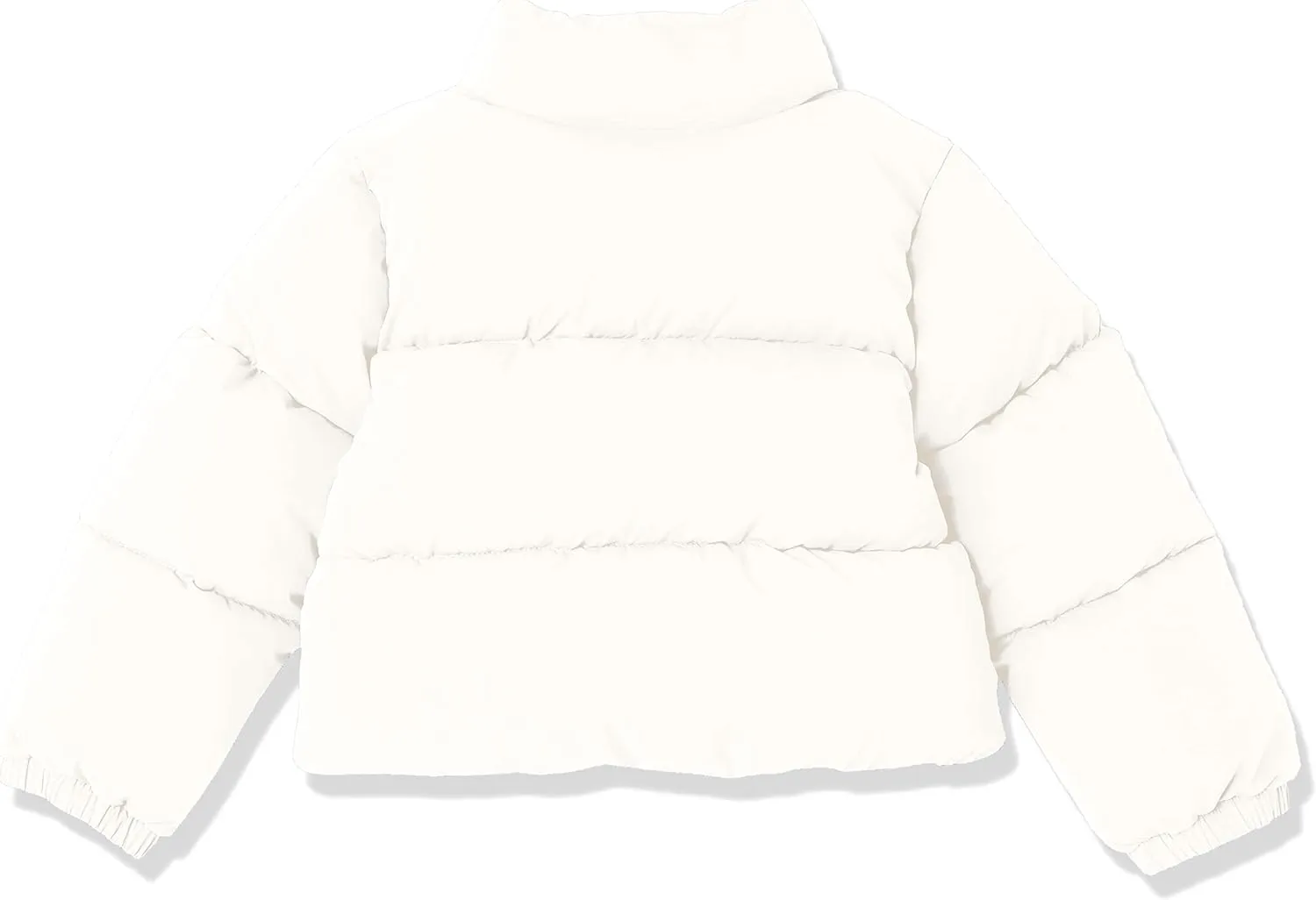 Amazon Essentials Girls and Toddlers' Cropped Full-Zip Puffer Jacket (Quilted Matte or Sherpa Fleece)