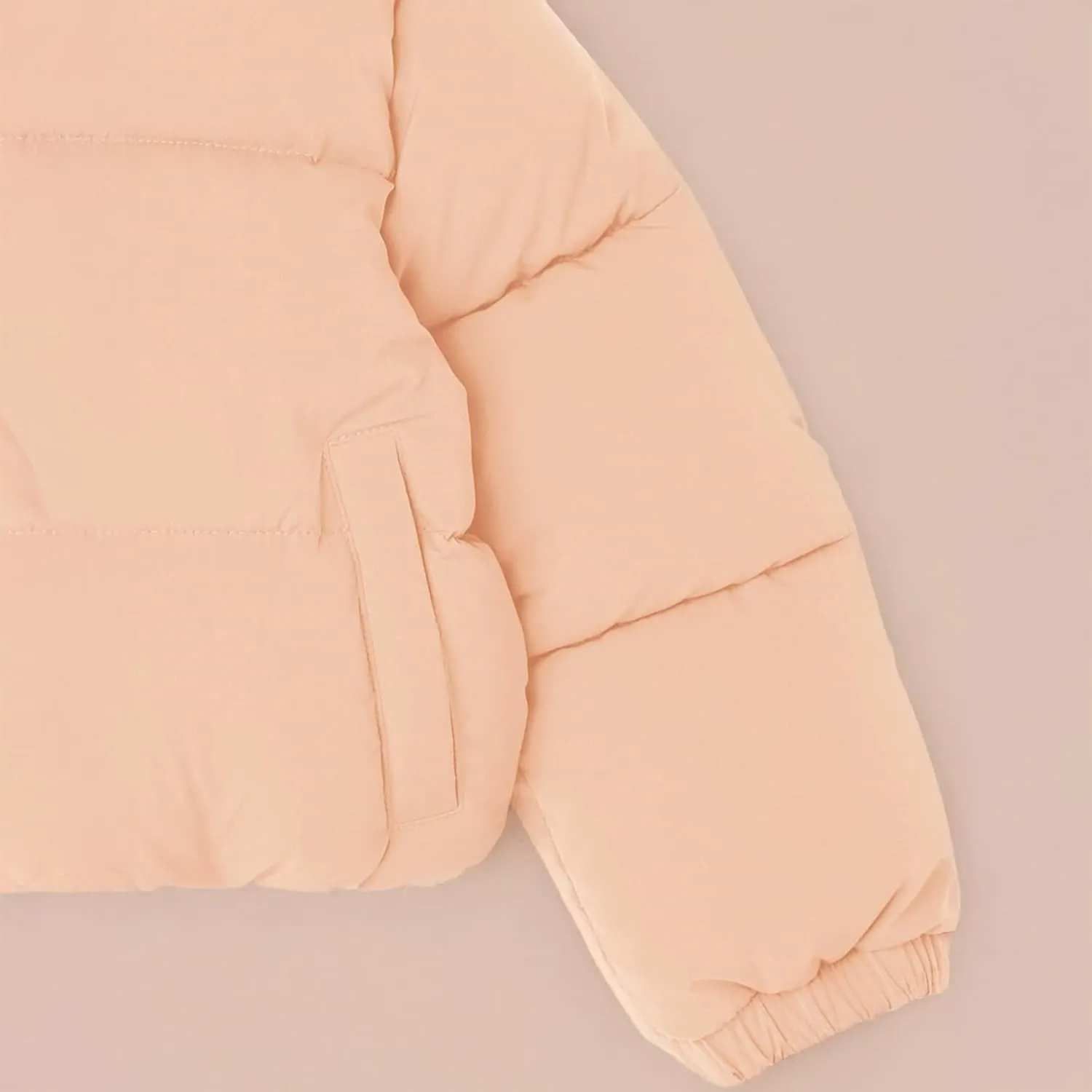 Amazon Essentials Girls and Toddlers' Cropped Full-Zip Puffer Jacket (Quilted Matte or Sherpa Fleece)