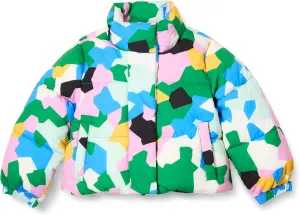 Amazon Essentials Girls and Toddlers' Cropped Full-Zip Puffer Jacket (Quilted Matte or Sherpa Fleece)