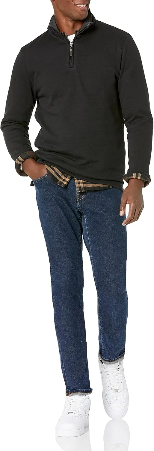 Amazon Essentials Men's Quarter-Zip French Rib Sweater, Casual Wear