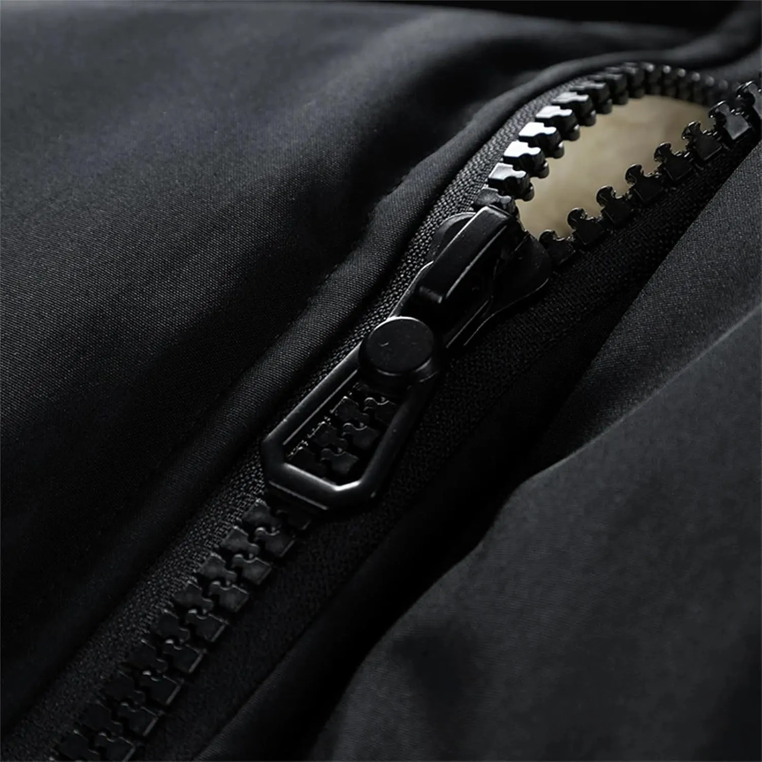 Autumn Winter Warm Men Plus Size Fleece Jacket Solid Color Thicken Cotton Padded Jacket Stand Collar Casual Coat