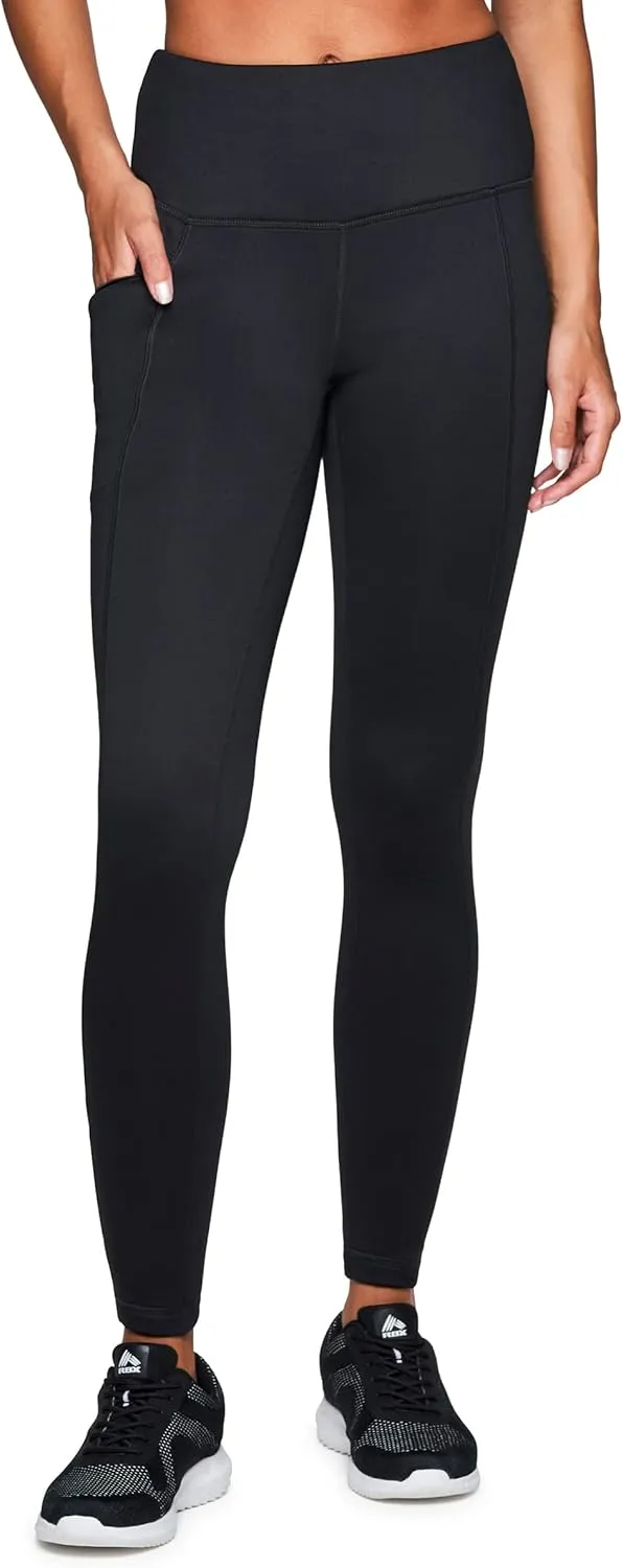 Avalanche Women's Full Length High Waist Fleece Lined Legging with Zipper Pocket