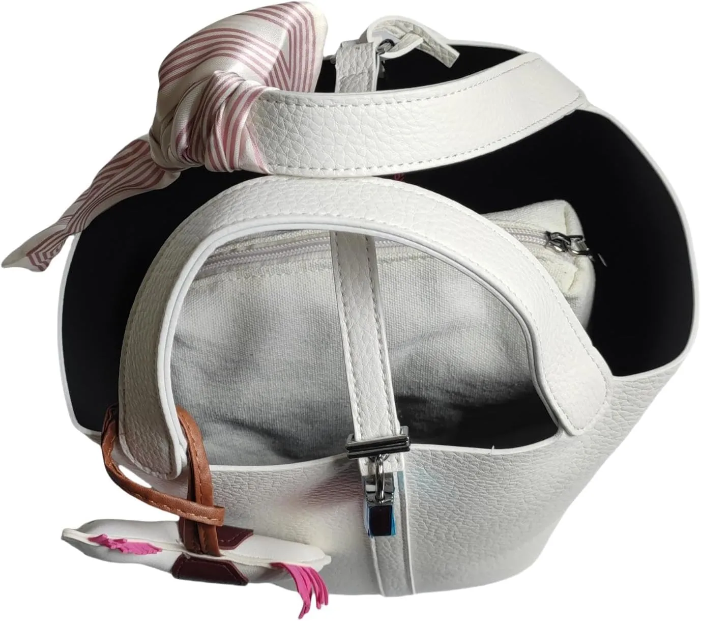 Bag Vegetable Basket, Handbag, PU Leather Lock Design, Fashionable and Aersatile Shoulder Bag, Shopping, Travel, Party