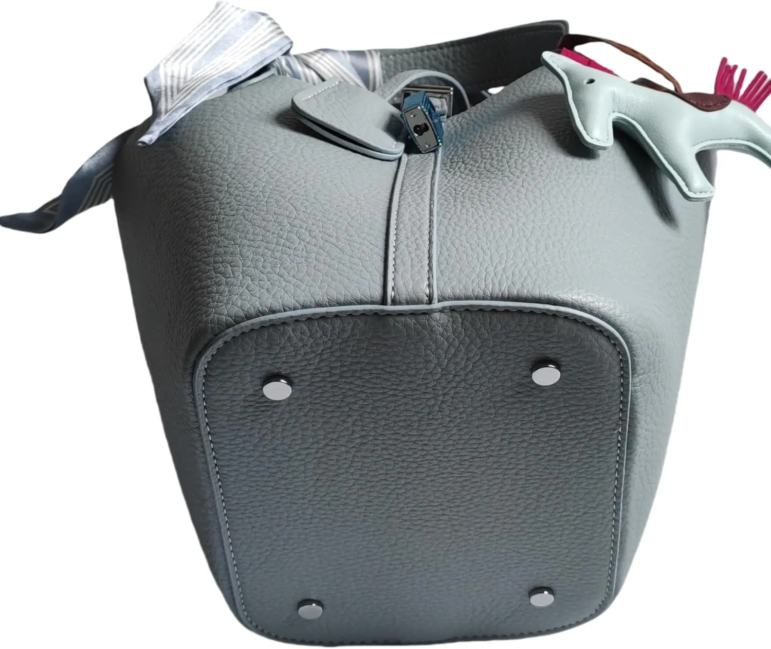 Bag Vegetable Basket, Handbag, PU Leather Lock Design, Fashionable and Aersatile Shoulder Bag, Shopping, Travel, Party