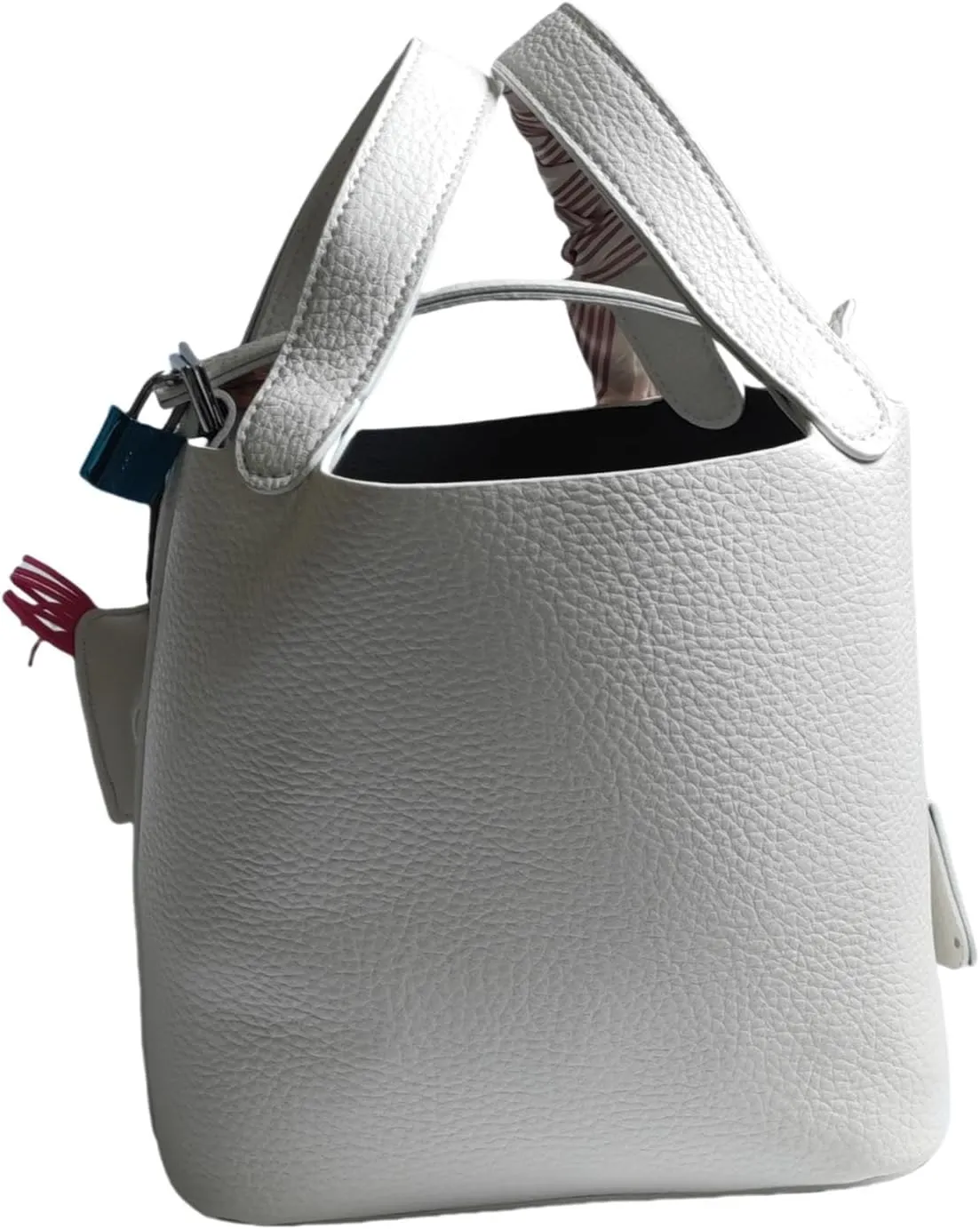 Bag Vegetable Basket, Handbag, PU Leather Lock Design, Fashionable and Aersatile Shoulder Bag, Shopping, Travel, Party