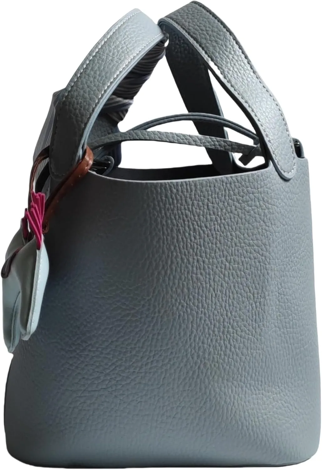 Bag Vegetable Basket, Handbag, PU Leather Lock Design, Fashionable and Aersatile Shoulder Bag, Shopping, Travel, Party