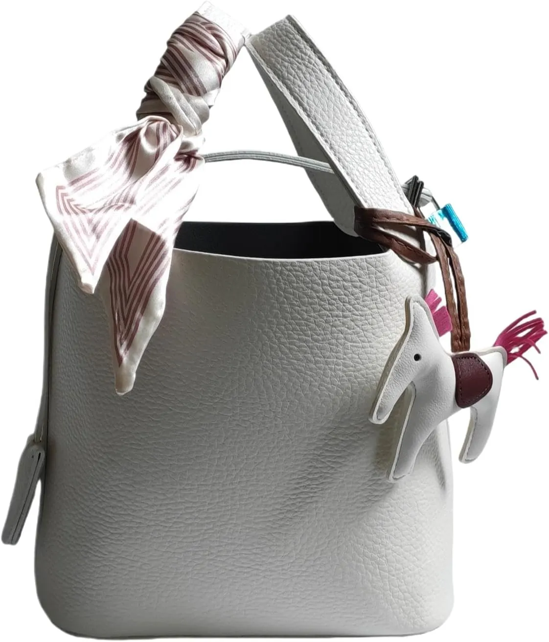 Bag Vegetable Basket, Handbag, PU Leather Lock Design, Fashionable and Aersatile Shoulder Bag, Shopping, Travel, Party