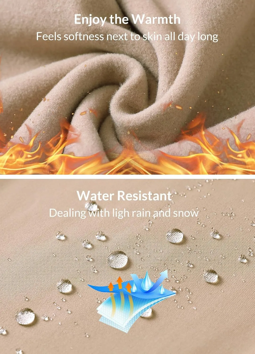 baleaf Women's Fleece Lined Pants Water-Resistant Sweatpants Winter Thermal Ski Hiking Running Joggers