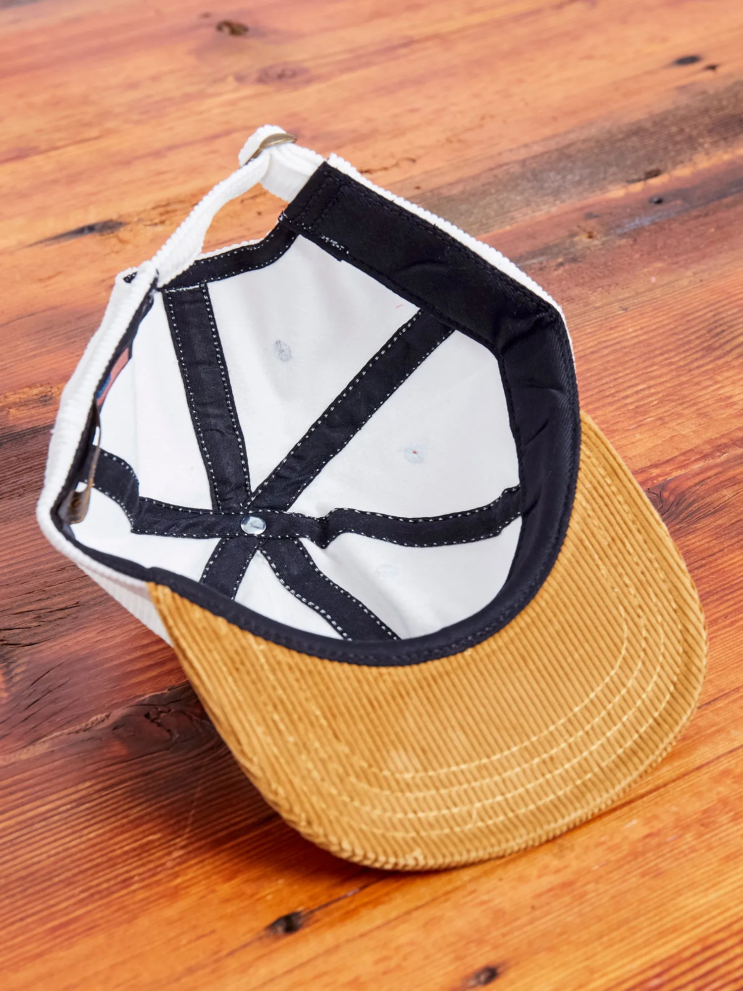 Baseball Hat in White Corduroy