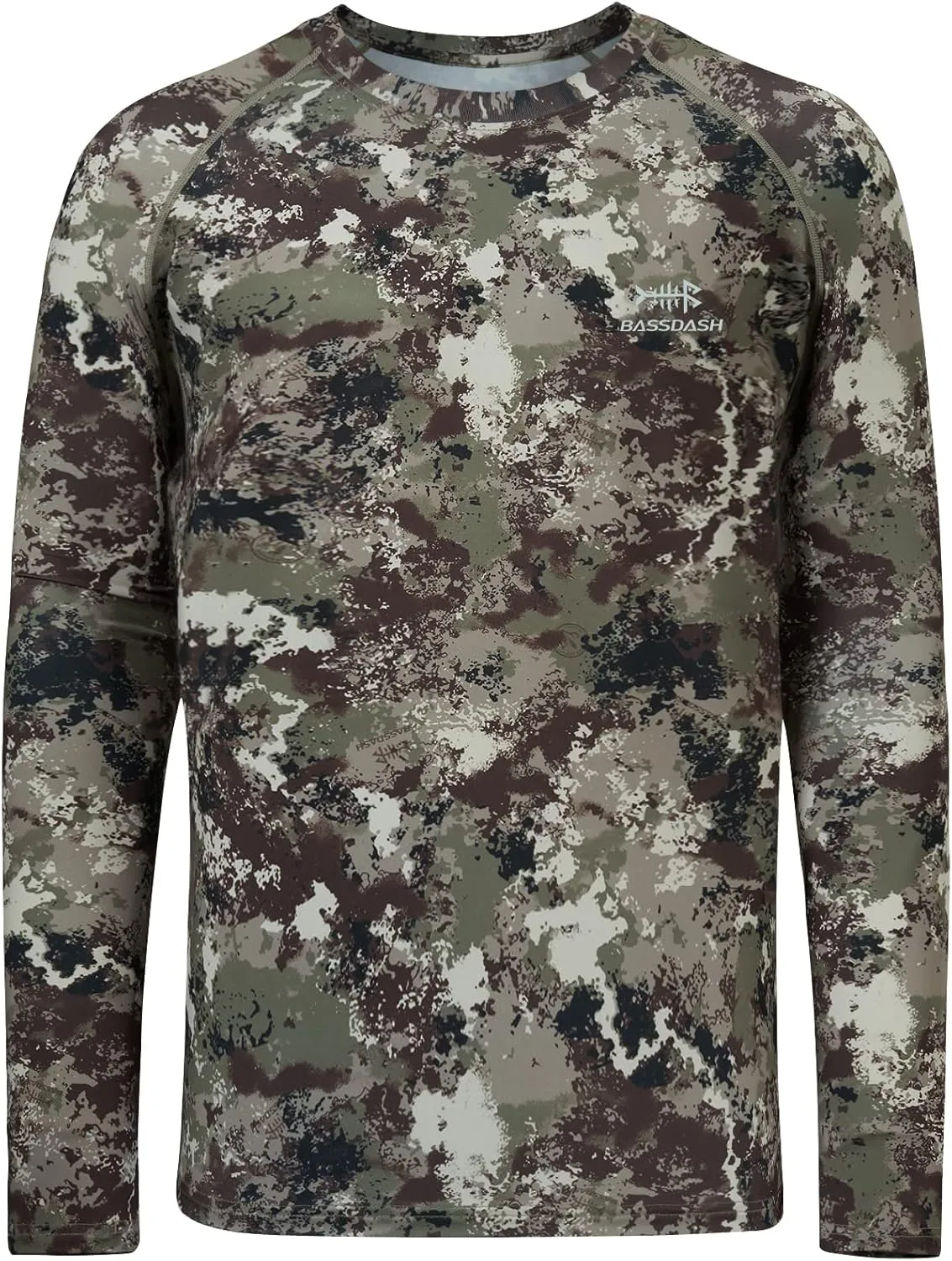 BASSDASH Men's Hunting Camo Performance Long Sleeve Shirt Fishing UPF50  FS13M