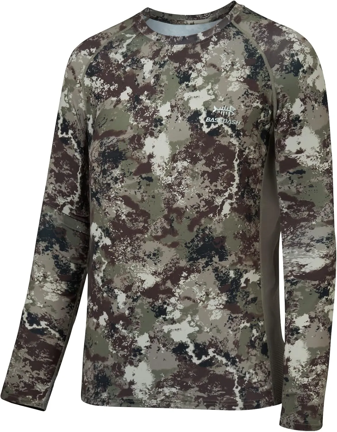 BASSDASH Men's Hunting Camo Performance Long Sleeve Shirt Fishing UPF50  FS13M