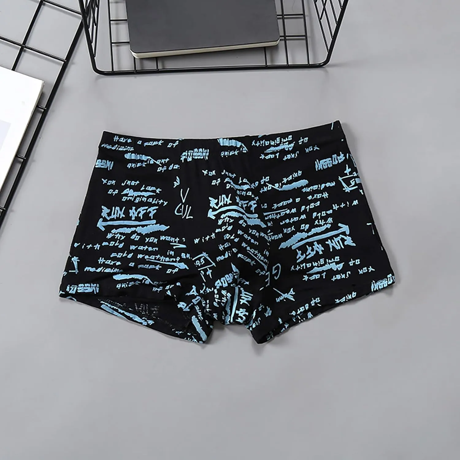 Black Underwear Men Men's Mid Waist Sexy Pants 3D Shorts Silk Underwear For Men Men'S Underwear Boxer Briefs