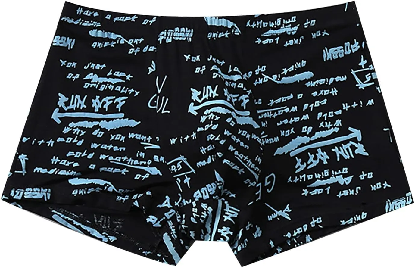 Black Underwear Men Men's Mid Waist Sexy Pants 3D Shorts Silk Underwear For Men Men'S Underwear Boxer Briefs