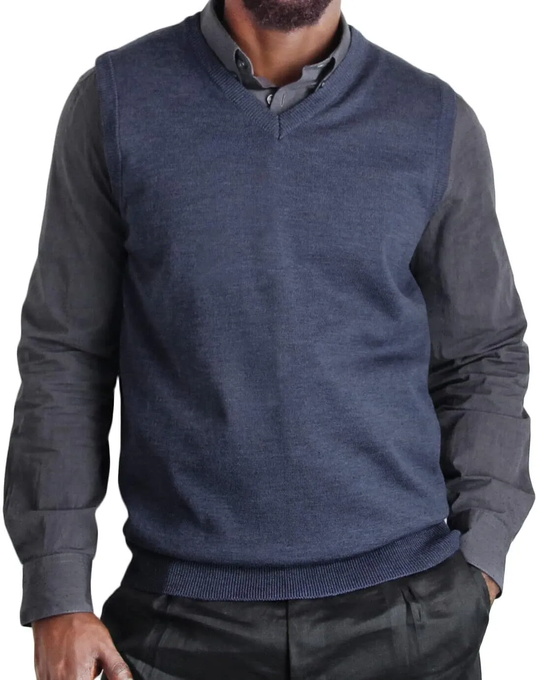 Blue Ocean Big and Tall Casual Heather Sweater Vest