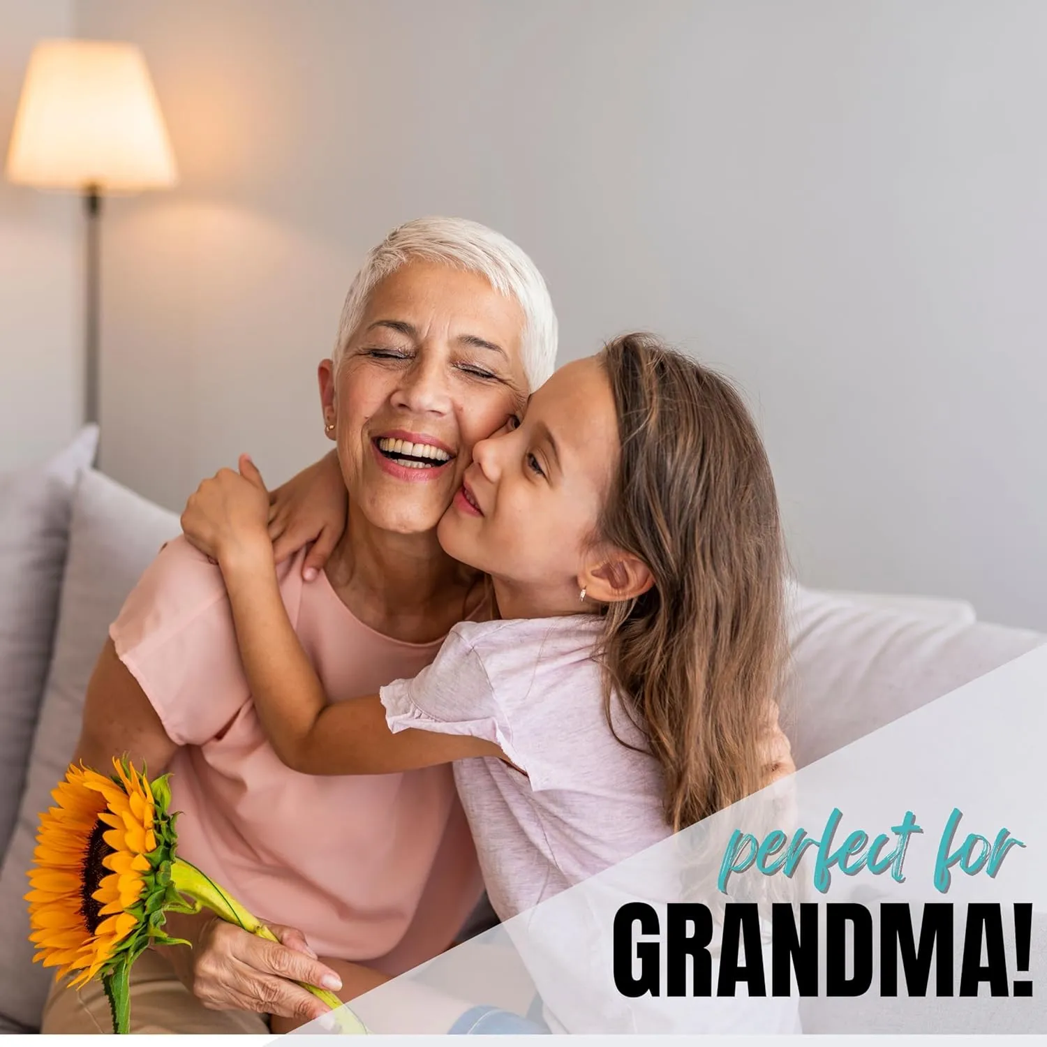 Brooke & Jess Designs Tote Bag for Grandma  Sturdy Canvas Grandma Tote w/Zipper & Inner Pocket Grandma Bag for Everyday Use