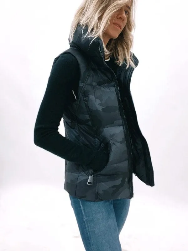 Camo Print Puffer Vest