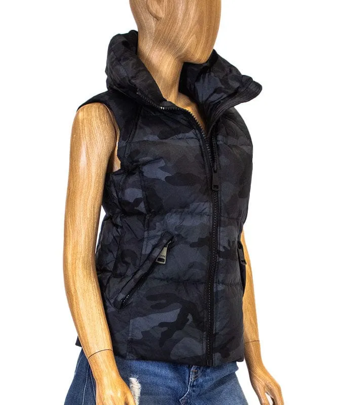 Camo Print Puffer Vest