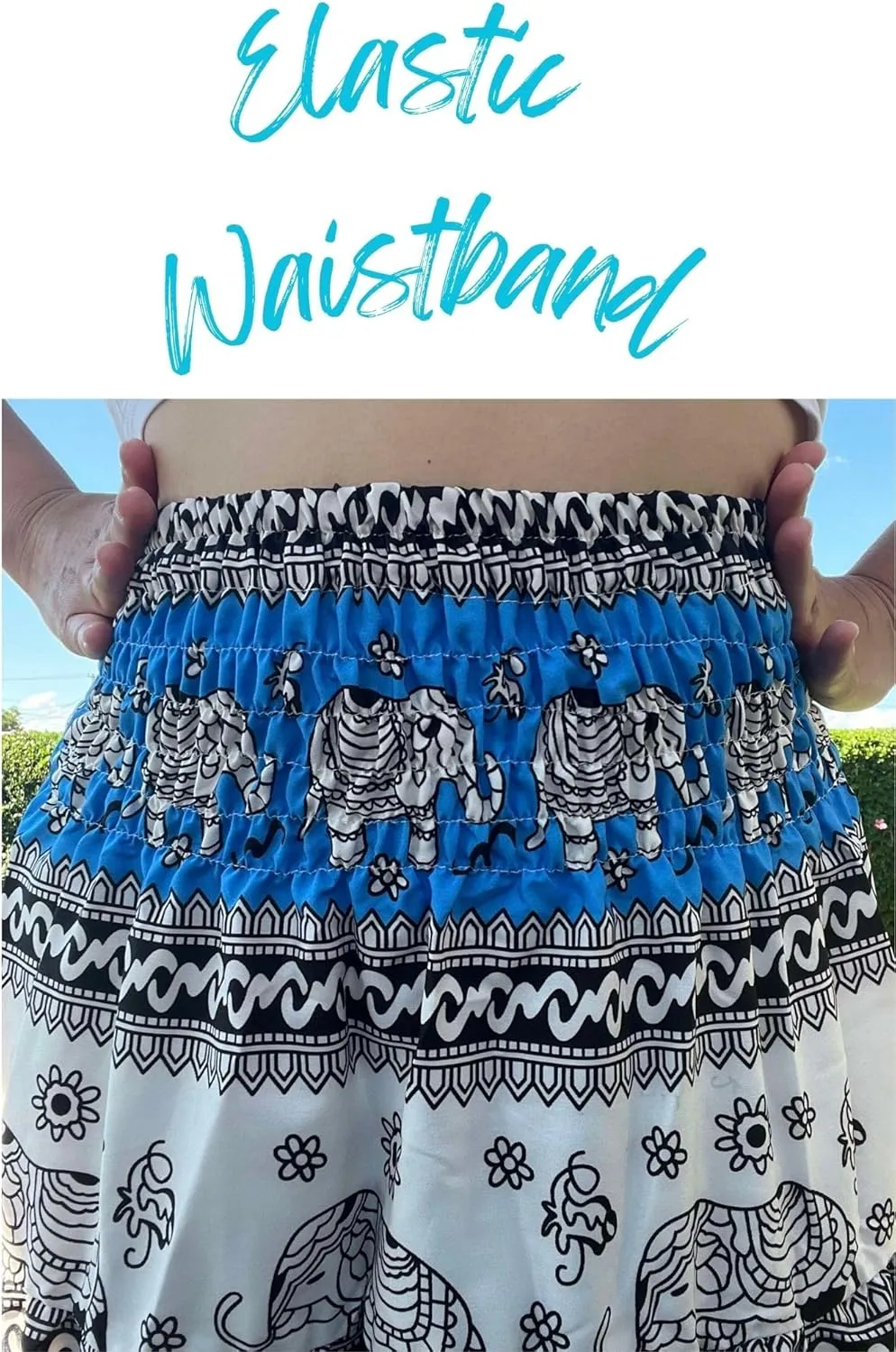 Casual Maxi High Waisted Lightweight Silky Soft Flowy Ruffle Cute Trendy Boho Hippy Long Skirts for Women, Elastic Waistband