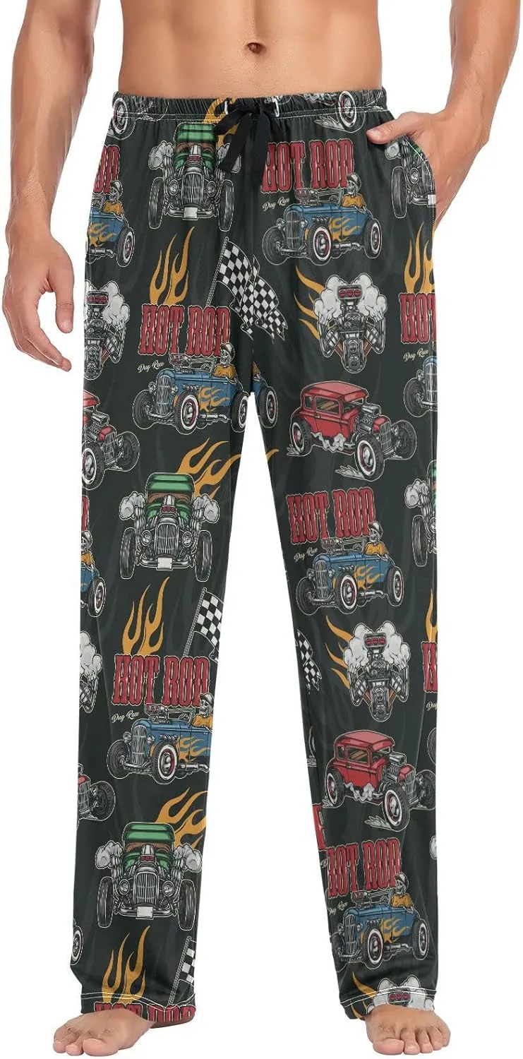 Christmas Snowflakes Gnome Pajama Pants Winter Light Men's Pajama Bottoms Lounge Sleepwear PJs Sleep Pants S