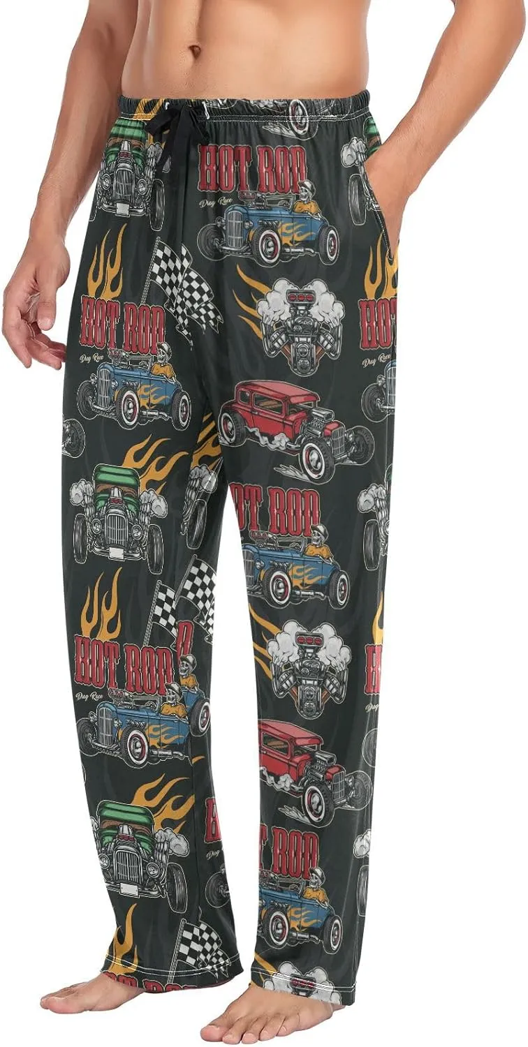 Christmas Snowflakes Gnome Pajama Pants Winter Light Men's Pajama Bottoms Lounge Sleepwear PJs Sleep Pants S