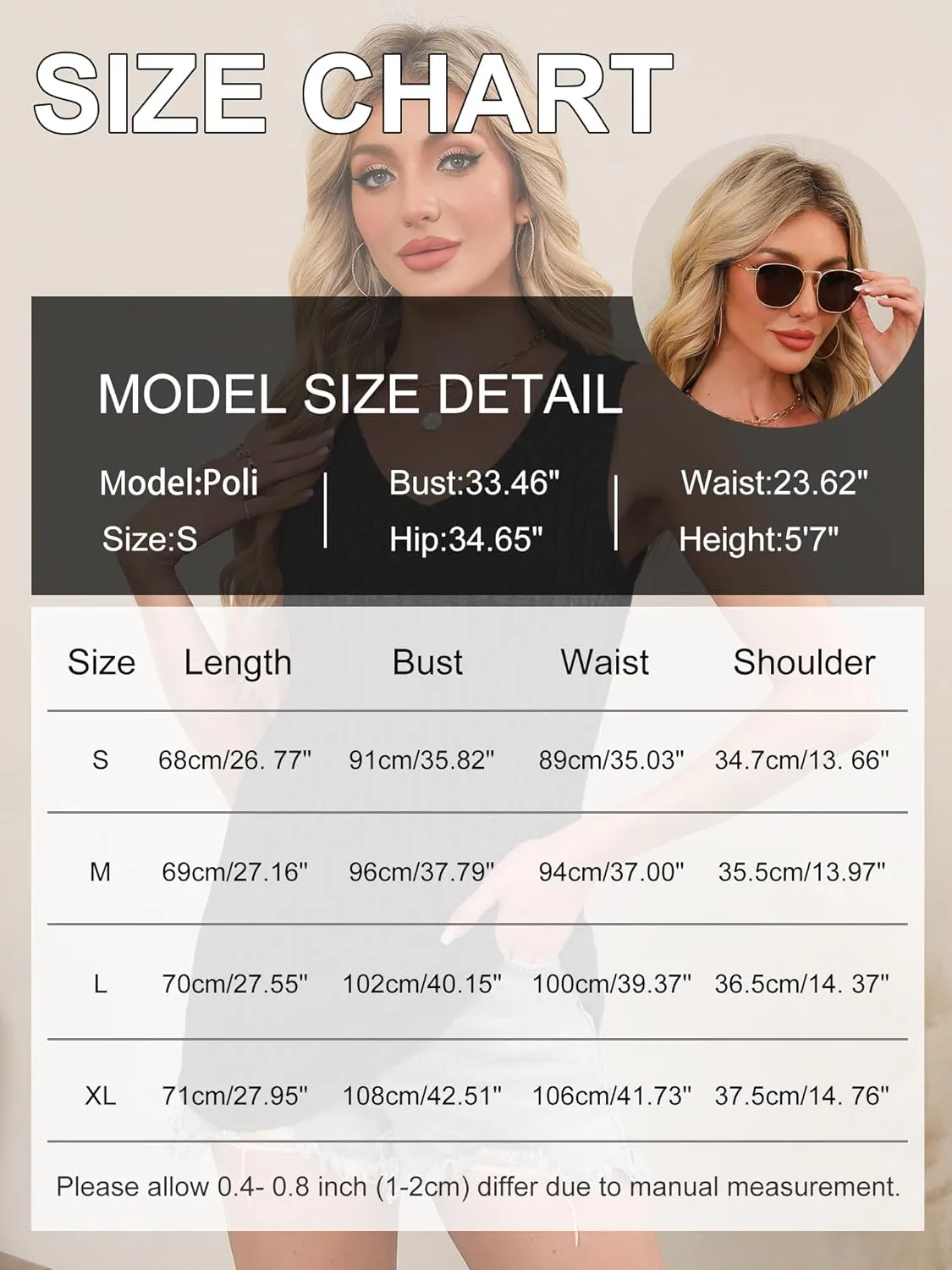 Chulianyouhuo Women's V Neck Tank Tops Summer Sleeveless Business Outfits 2025 Casual Spring Trendy Fashion Clothes