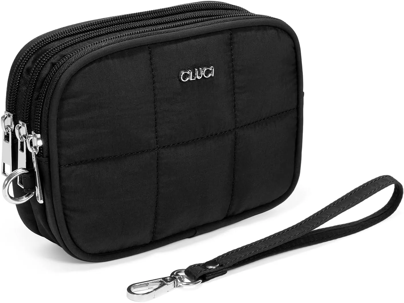 CLUCI Clear Purse with Wristlet Wallet Credit Card Holder