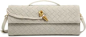 Clutch Purses for Women, Evening Bag Suede Woven Handbags for Women Casual Fashionable Purse Crossbody Shoulder