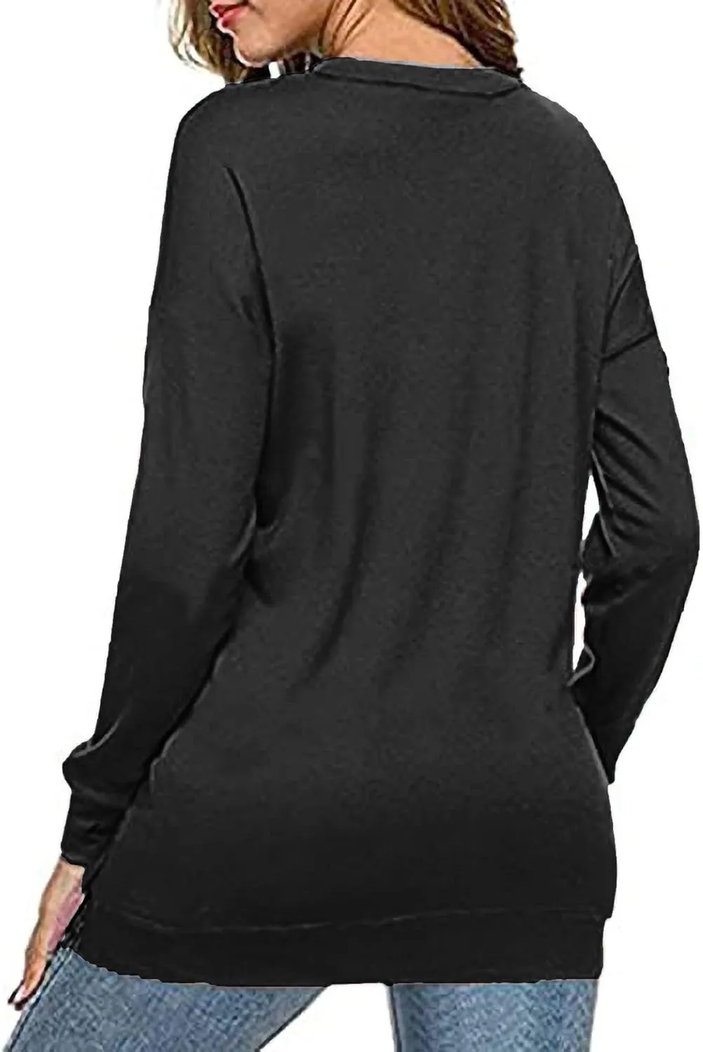 CNFUFEN Womens Casual Crewneck Sweatshirt Long Sleeve Pullover Tops Fall Fashion Clothes
