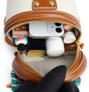 Colorblock Bucket Bag For Women, 2025 New Summer Niche Design Cylinder Bag, Women's Shoulder, Fashionable Crossbody Bag