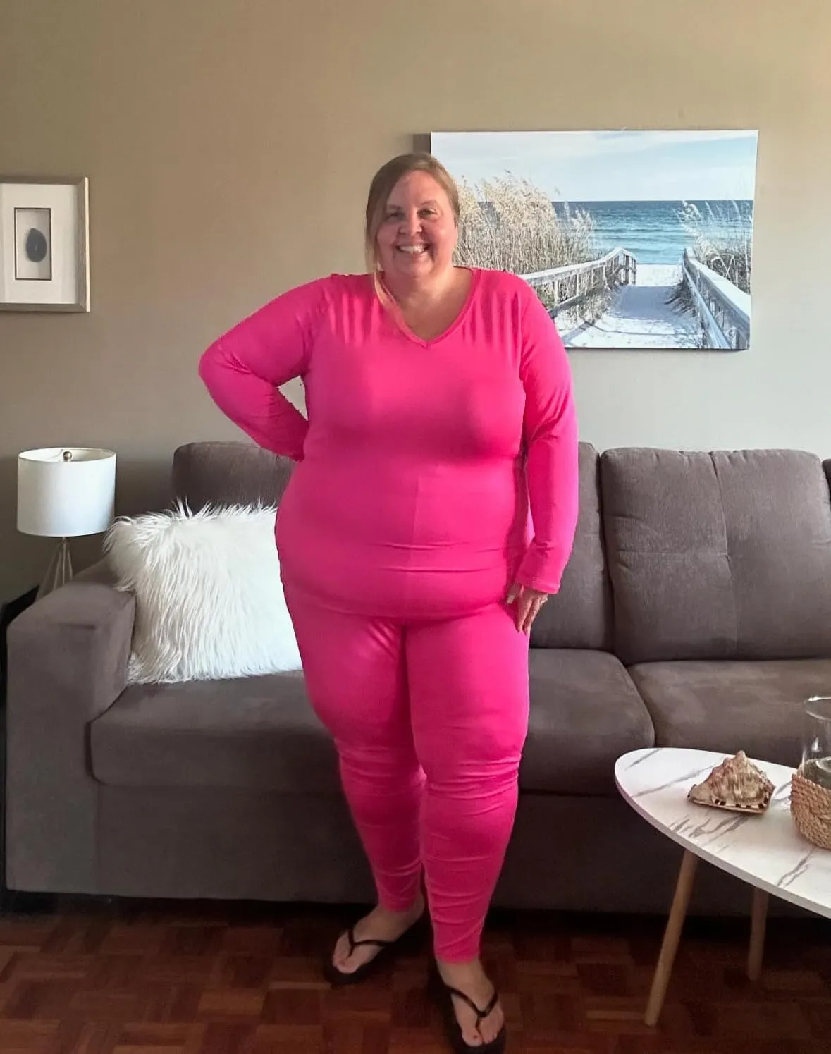COOTRY Plus Size Thermal Underwear for Women Long Johns Base Layer Winter Top and Bottom Sets