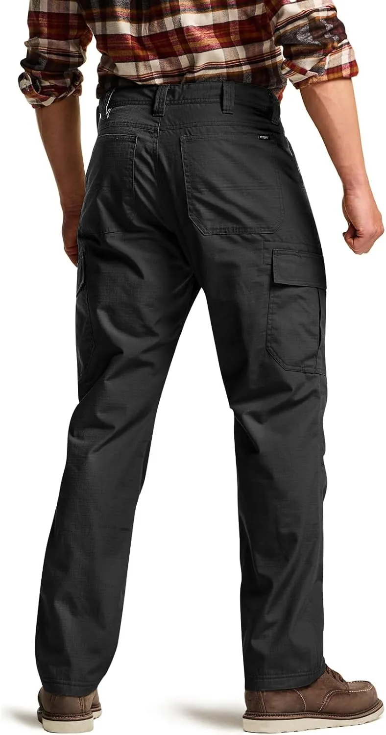 CQR Men's Winter Tactical Cargo Pants, Thermal Fleece Lined Outdoor Snow Ski Hiking Work
