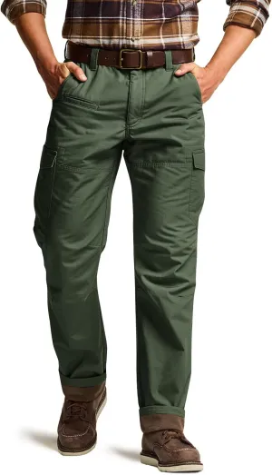 CQR Men's Winter Tactical Cargo Pants, Thermal Fleece Lined Outdoor Snow Ski Hiking Work