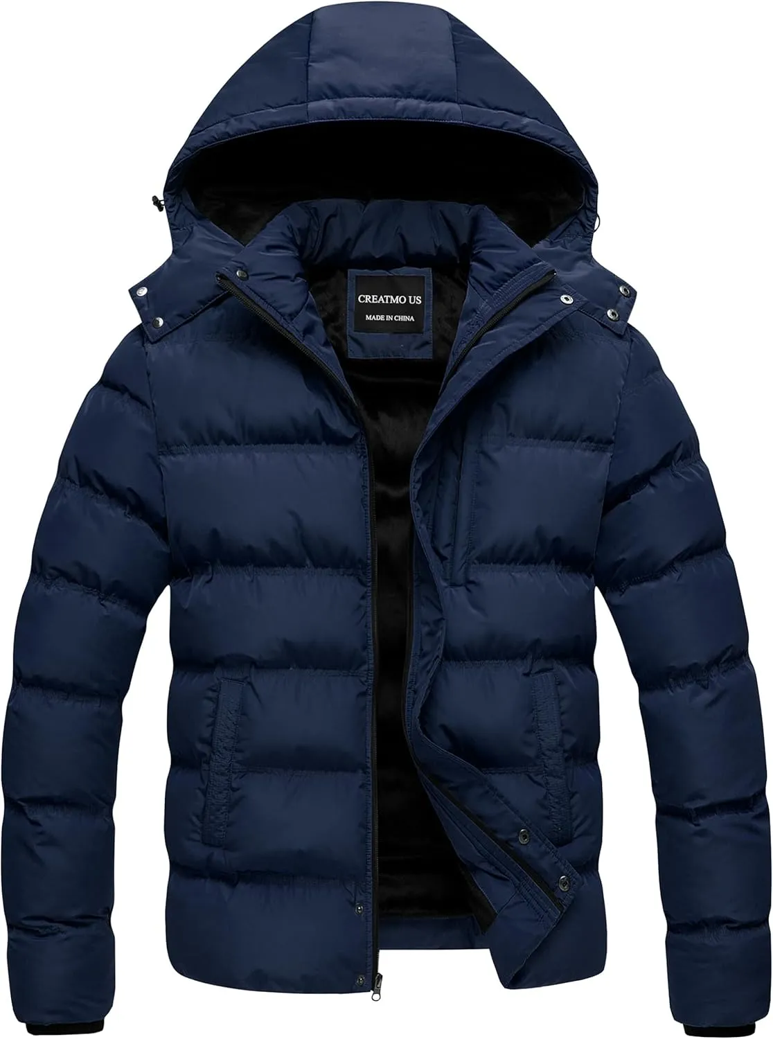 CREATMO US Men's Puffer Jacket Waterproof Winter Parka jacket Warm Thicken Ski Coat