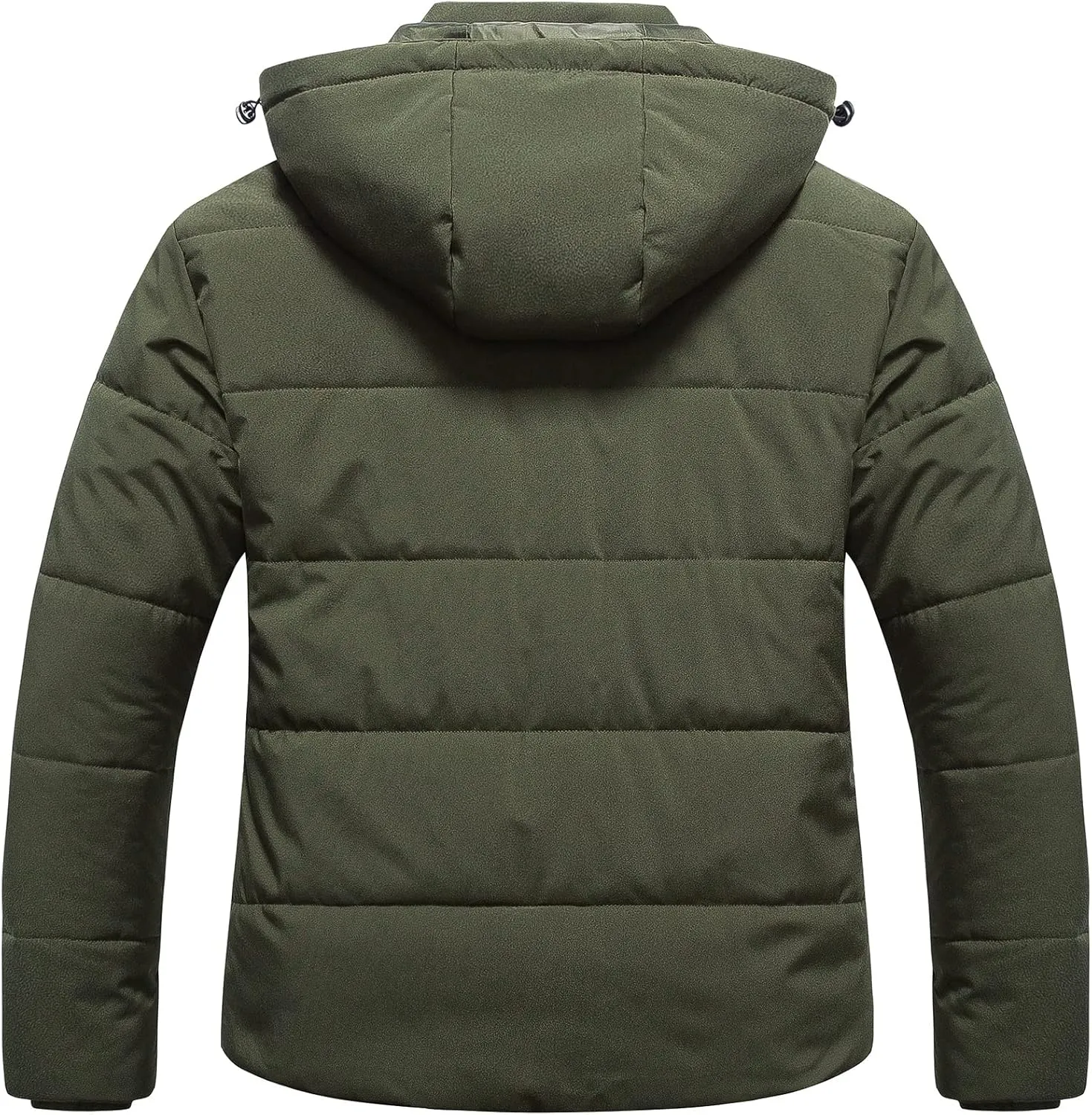 CREATMO US Women's Plus Size Warm Puffer Jacket Waterproof Fleece Lined Winter Coat with Removable Hood