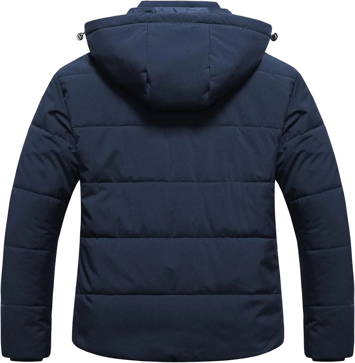 CREATMO US Women's Plus Size Warm Puffer Jacket Waterproof Fleece Lined Winter Coat with Removable Hood