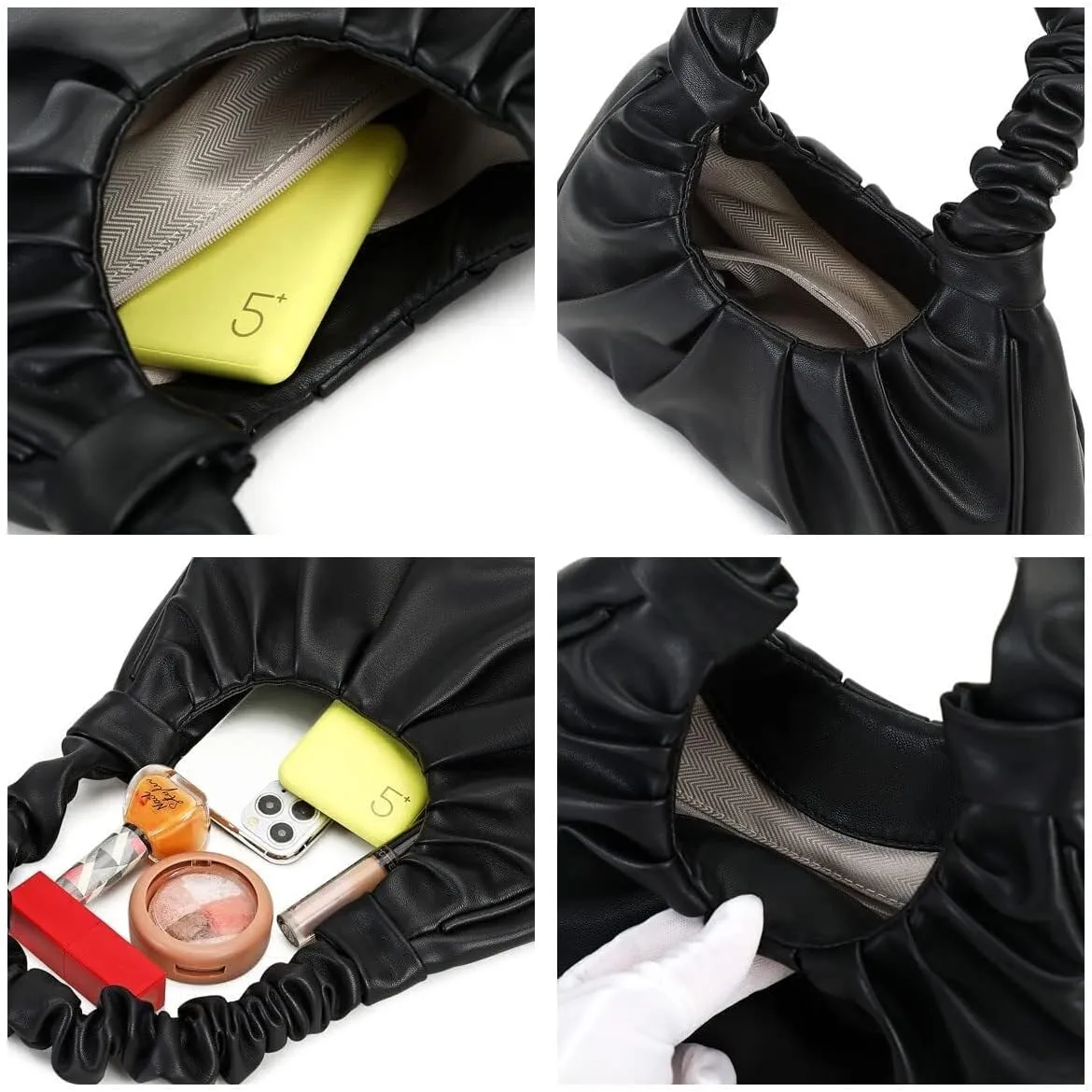 Crossbody Bags for Women Mini Clutch With Zipper Fashionable Cute Hobo Tote Handbag Shoulder Bag