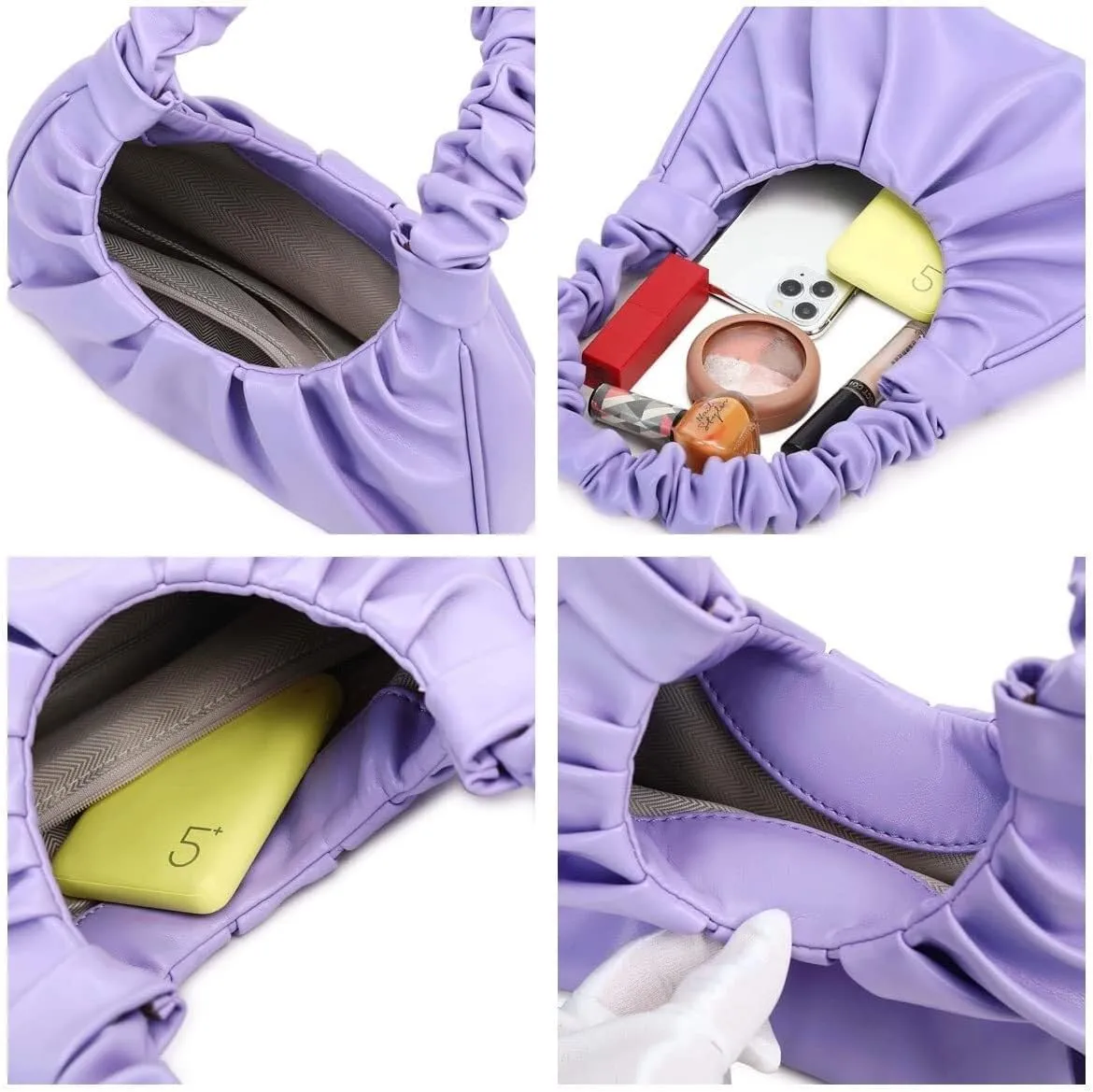 Crossbody Bags for Women Mini Clutch With Zipper Fashionable Cute Hobo Tote Handbag Shoulder Bag