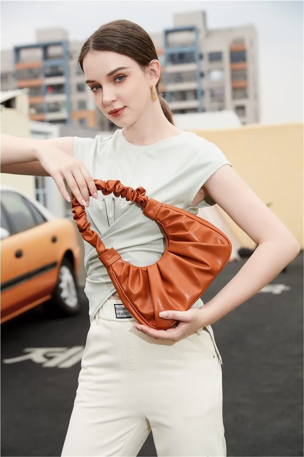 Crossbody Bags for Women Mini Clutch With Zipper Fashionable Cute Hobo Tote Handbag Shoulder Bag