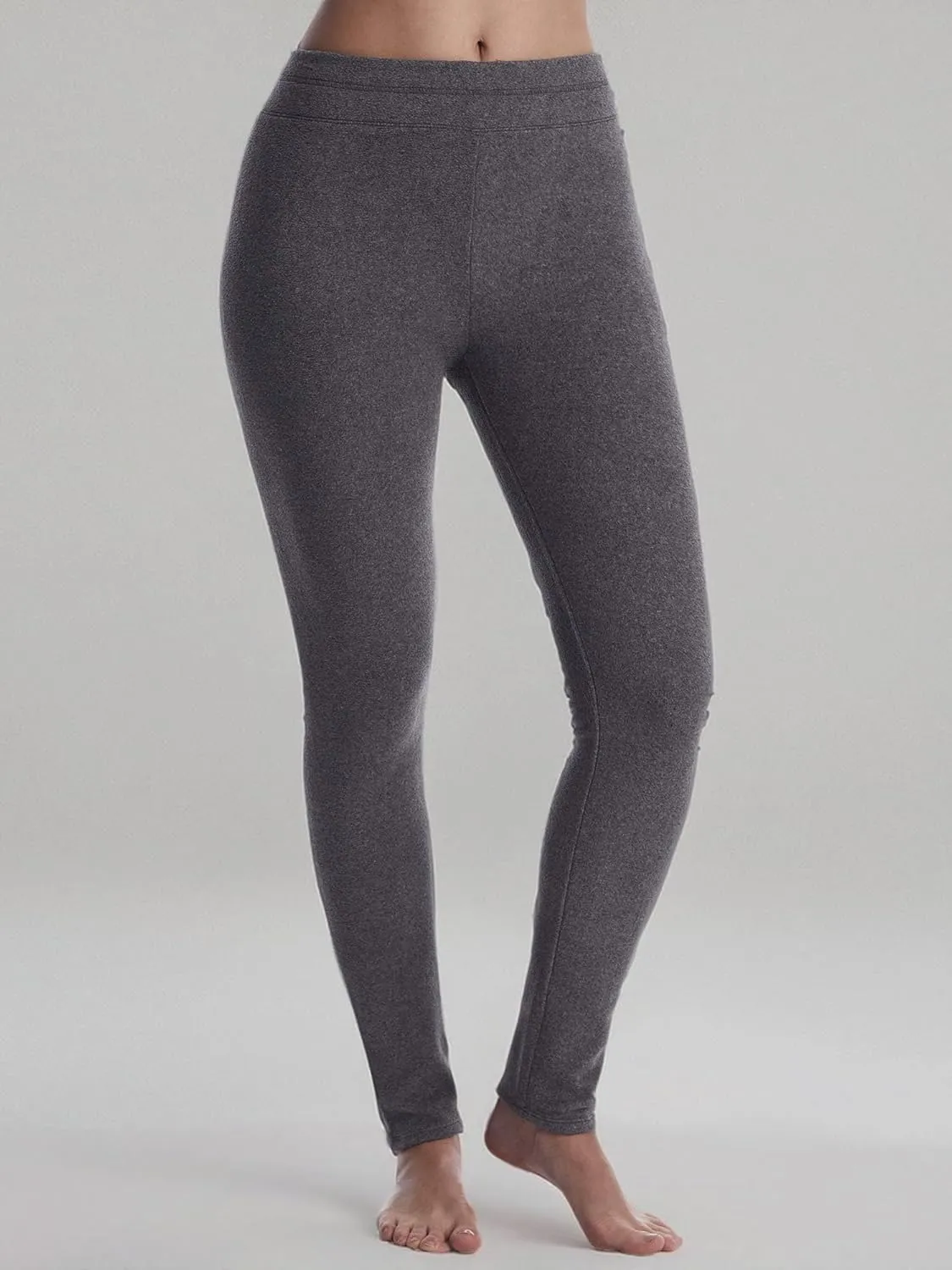 Cuddl Duds Fleecewear with Stretch Leggings for Women - Thermal Fleece Lined Base Layer Tights - Cold Weather Winter Clothes