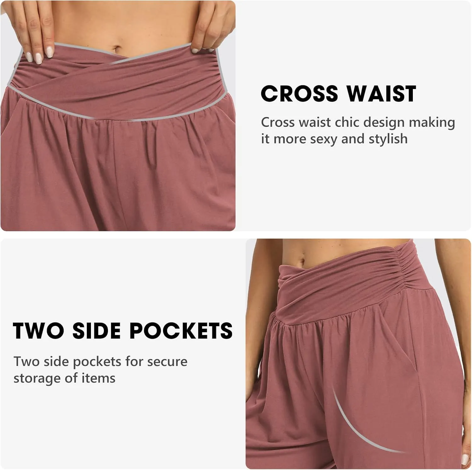 DIBAOLONG Womens Yoga Sweatpants Loose Workout Harem Joggers Casual Comfy Lounge Pajama Pants with Pockets