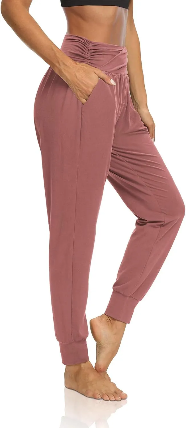 DIBAOLONG Womens Yoga Sweatpants Loose Workout Harem Joggers Casual Comfy Lounge Pajama Pants with Pockets