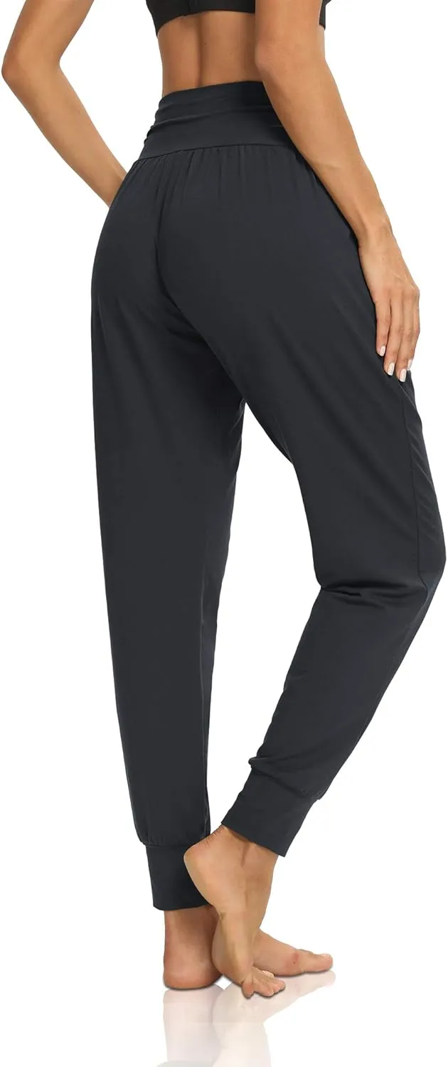 DIBAOLONG Womens Yoga Sweatpants Loose Workout Harem Joggers Casual Comfy Lounge Pajama Pants with Pockets