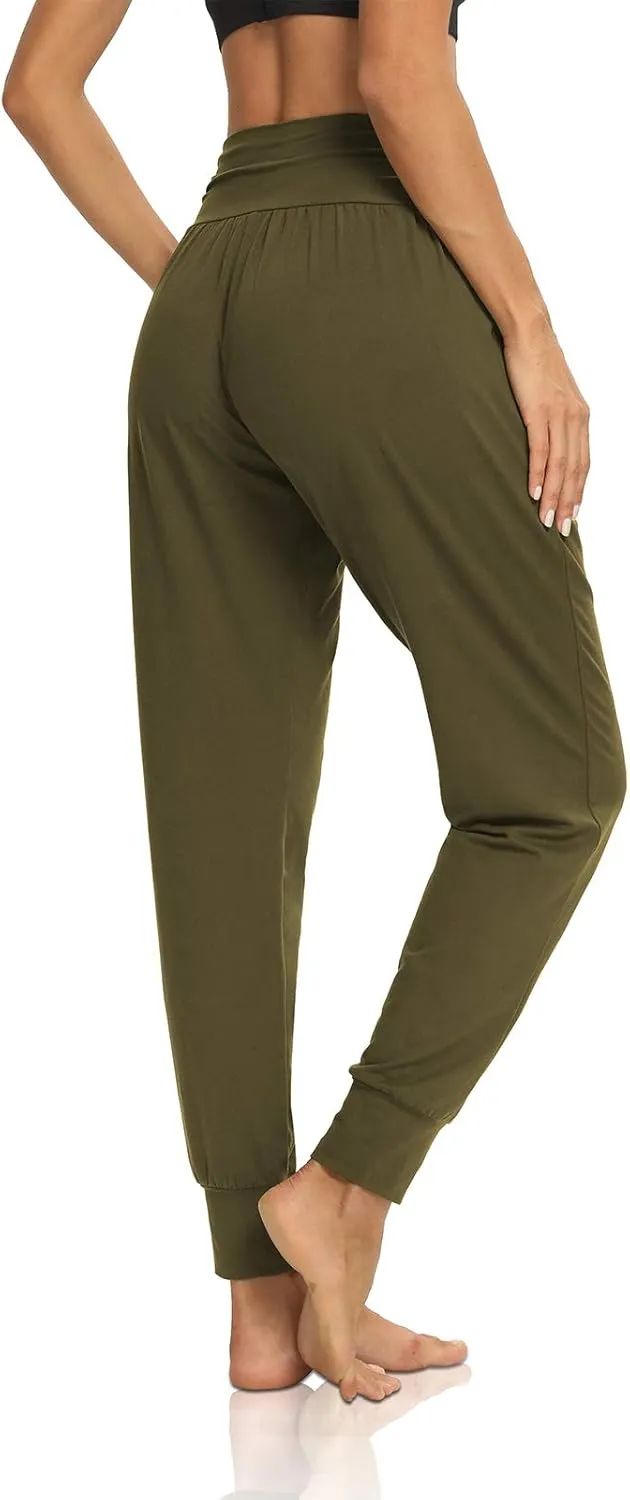 DIBAOLONG Womens Yoga Sweatpants Loose Workout Harem Joggers Casual Comfy Lounge Pajama Pants with Pockets