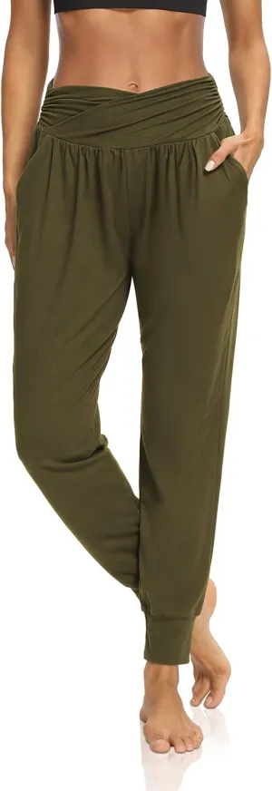 DIBAOLONG Womens Yoga Sweatpants Loose Workout Harem Joggers Casual Comfy Lounge Pajama Pants with Pockets