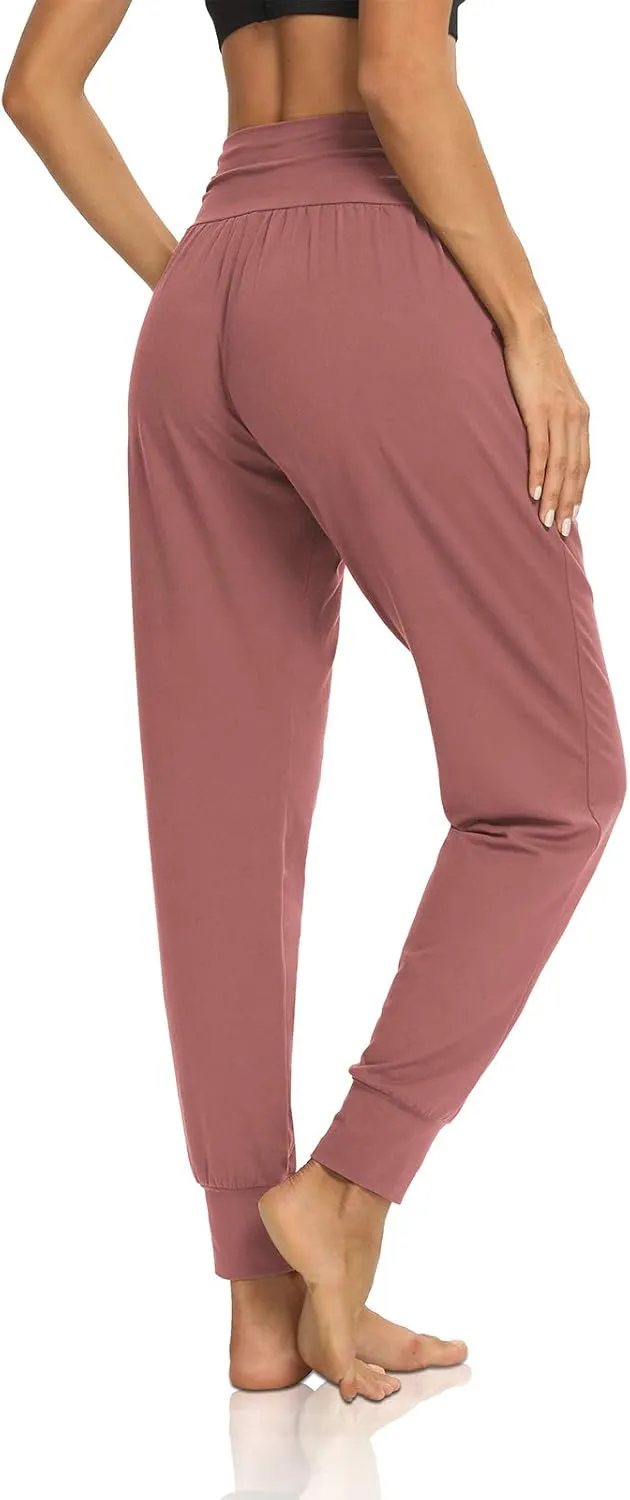 DIBAOLONG Womens Yoga Sweatpants Loose Workout Harem Joggers Casual Comfy Lounge Pajama Pants with Pockets