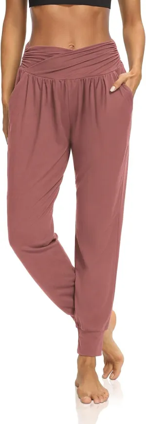 DIBAOLONG Womens Yoga Sweatpants Loose Workout Harem Joggers Casual Comfy Lounge Pajama Pants with Pockets