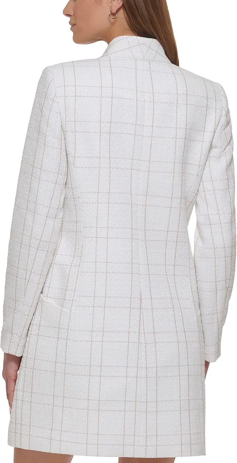 DKNY Women's Novelty Metallic Monogram Detail Jacket