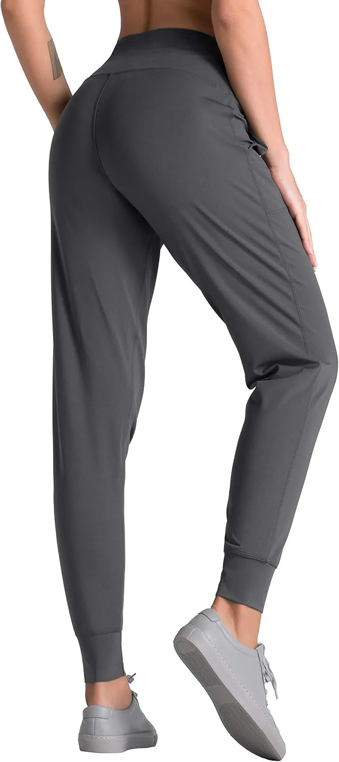 Dragon Fit Joggers for Women with Pockets,High Waist Workout Yoga Tapered Sweatpants Women's Lounge Pants